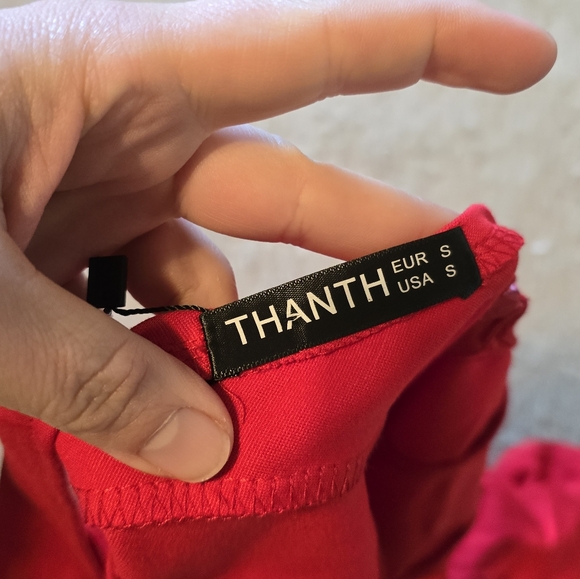 Thanth Red Fit And Flare Dress - Picture 2 of 4